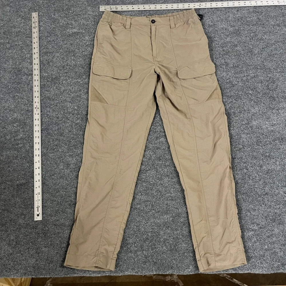 Magellan Outdoors Pants Mens Size L Tan Fish Gear MagRepel Cargo Hiking Utility